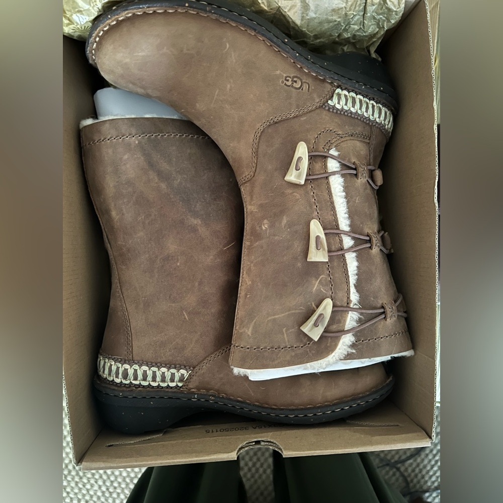 UGG Brown Kona Mid-Calf Boots with Cozy Insulation NWB 6